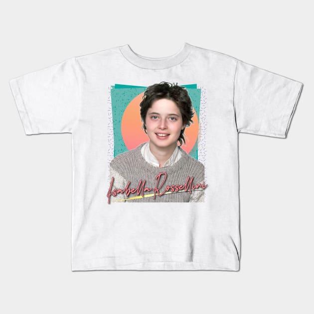 Isabella Rossellini // 80s Aesthetic Fan Design Kids T-Shirt by DankFutura